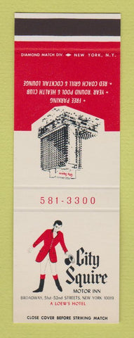 Matchbook Cover - City Squire Motor Inn New York City SAMPLE