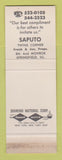 Matchbook Cover - Saputo's Italian Restaurant Springfield IL SAMPLE