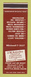 Matchbook Cover - JM Kniseley Chemical Labs Seattle WA SAMPLE