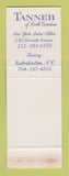 Matchbook Cover - Tanner Men's Clothes Rutherfordton NC SAMPLE