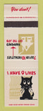 Matchbook Cover - Safety Black Cat 9 Lives SAMPLE