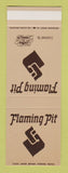 Matchbook Cover - Flaming Pit Restaurants CHAIN SAMPLE