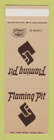 Matchbook Cover - Flaming Pit Restaurants CHAIN SAMPLE