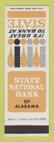 Matchbook Cover - State National Bank of Alabama AL SAMPLE