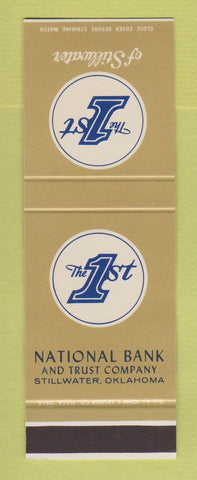 Matchbook Cover - 1st National Bank Stillwater OK SAMPLE