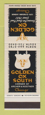Matchbook Cover - Golden OX Restaurant Chicago IL SAMPLE