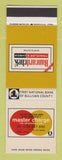 Matchbook Cover - First National Bank Sullivan County TN Mastercharge SAMPLE