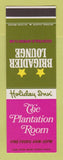 Matchbook Cover - Holiday Inn Brigadier Lounge Atlanta GA SAMPLE