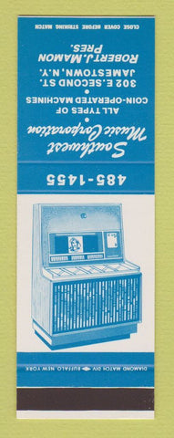 Matchbook Cover - Southwest Music Corp Juke Box Jamestown NY vending SAMPLE
