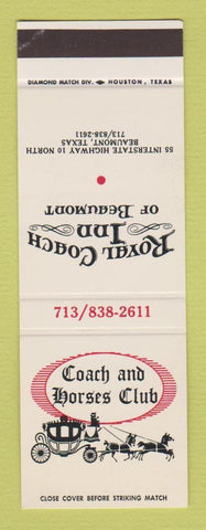 Matchbook Cover - Royal Coach Inn Beaumont TX SAMPLE