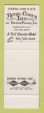 Matchbook Cover - Royal Coach Inn Beaumont TX SAMPLE