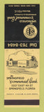 Matchbook Cover - Springfield Commercial Bank FL SAMPLE