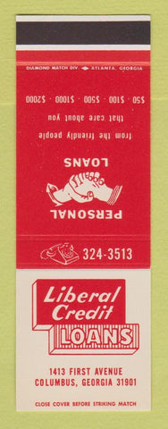 Matchbook Cover - Liberal Credit Loans Columbus GA SAMPLE