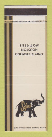 Matchbook Cover - Safari Houston TX SAMPLE