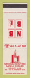 Matchbook Cover - National Boulevard Bank of Chicago IL SAMPLE