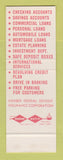 Matchbook Cover - National Boulevard Bank of Chicago IL SAMPLE