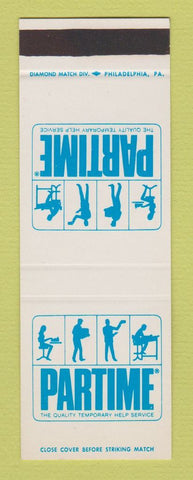 Matchbook Cover - Partime Temp Work employement SAMPLE