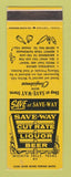 Matchbook Cover - Save Way Cut Rate Liquor Wichita Falls TX SAMPLE