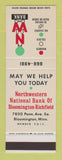 Matchbook Cover - Northwestern National Bank Bloomington Richfield MN SAMPLE