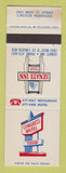 Matchbook Cover - Congree Motel Seante Inn Lincoln NE WEAR SAMPLE