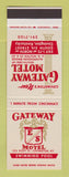Matchbook Cover - Gateway Motel Covington KY SAMPLE