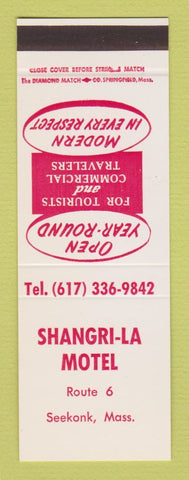 Matchbook Cover - Shangri La Motel Seekonk MA SAMPLE