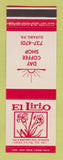 Matchbook Cover - El Lirio Juncos Puerto Rico Gurabo CREASE SAMPLE