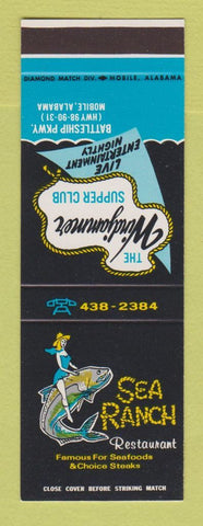 Matchbook Cover - Sea Ranch Restaurant girlie Windjammer Mobile AL SAMPLE