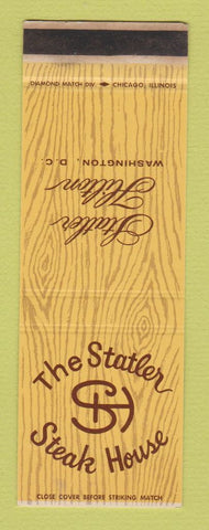 Matchbook Cover - The Statler Hilton Hotel  Washington DC Steak House SAMPLE