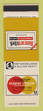 Matchbook Cover - First National Bank Sullivan County TN Mastercharge SAMPLE