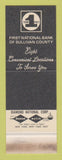 Matchbook Cover - First National Bank Sullivan County TN Mastercharge SAMPLE