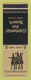Matchbook Cover - Causeway Inn Resort Tampa FL Camelot Dining Room SAMPLE