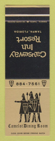 Matchbook Cover - Causeway Inn Resort Tampa FL Camelot Dining Room SAMPLE