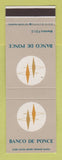 Matchbook Cover - Banco De Ponce Puerto Rico SAMPLE