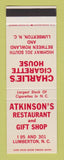Matchbook Cover - Atkinson's Restaurant Lumberton NC Cigarette House SAMPLE
