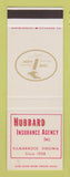 Matchbook Cover - Hubbard Insurance Agency Kilmarnock VA SAMPLE