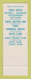 Matchbook Cover - Tides Hotel Bath Club St Petersburg FL SAMPLE