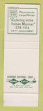 Matchbook Cover - Corrova's Restaurant Italian Pizza Columbus OH SAMPLE
