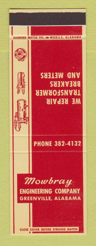 Matchbook Cover - Mowbray Engineering Greenville AL Transformer SAMPLE