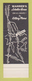 Matchbook Cover - Warren's Lobster House Kittery ME SAMPLE