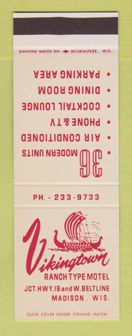 Matchbook Cover - Vikingtown Motel Madison WI SAMPLE