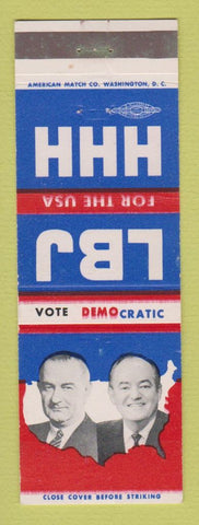 Matchbook Cover - Lyndon B Johnson For President Hubert Humphrey