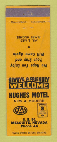 Matchbook Cover - Hughes Motel Mesquite NV WEAR