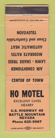 Matchbook Cover - Ho Motel Battle Mountain NV WEAR