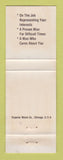 Matchbook Cover - Clement Zablocki Congress Election Milwaukee WI WEAR