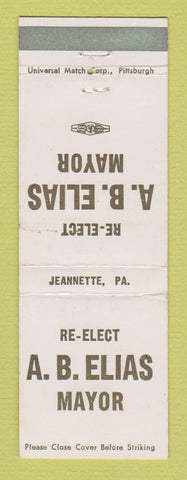 Matchbook Cover - AB Elias for Mayer Jeannette PA