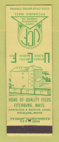 Matchbook Cover - United COOP Farmers Fitchburg MA DD BEAN