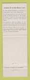 Matchbook Cover - Federal Republic of Germany