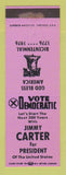 Matchbook Cover - Jimmy Carter for President 1976 WEAR