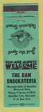 Matchbook Cover - Dam Snackateria Boulder City NV